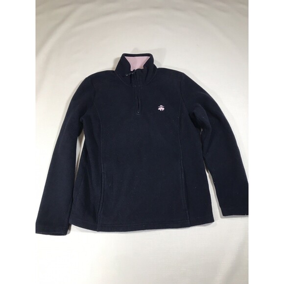 Brooks Brothers 346 Womens 3/4 Zip Pullover Navy Blue Size Medium - Picture 1 of 8